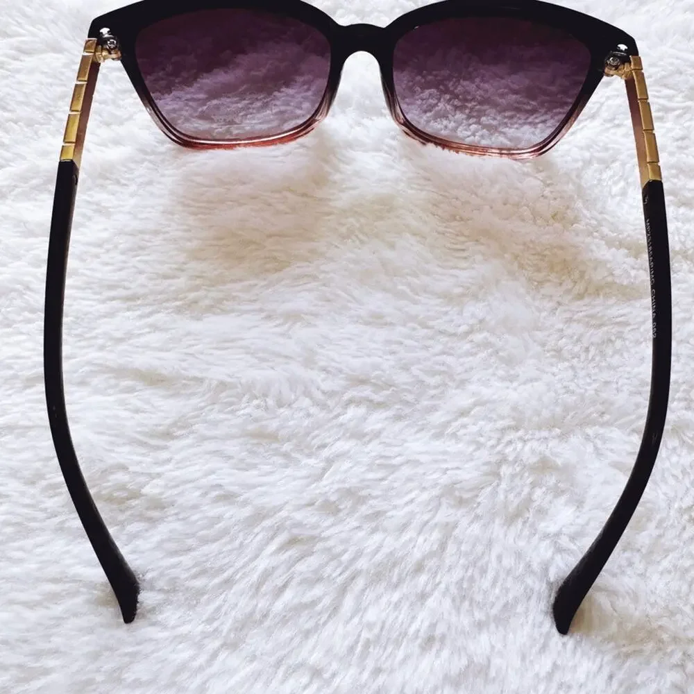 Joanne Clear w/ Purple Tint Square Sunglasses